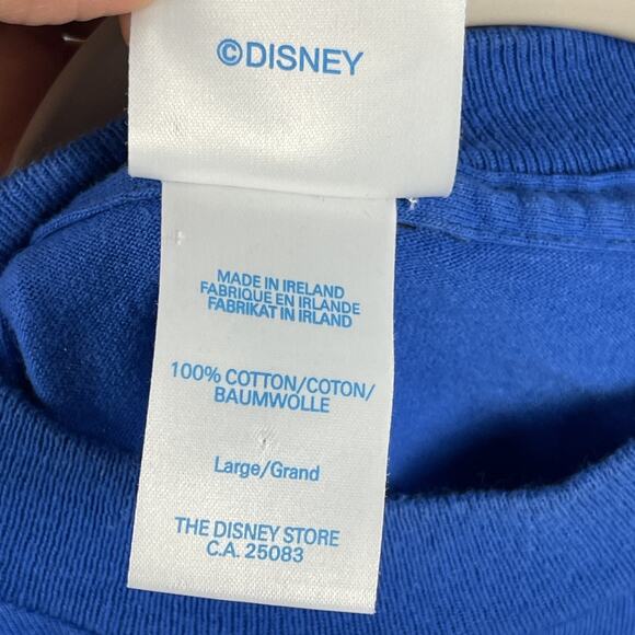 VTG The Disney Store Frankfurt T-Shirt Mens Large Blue Mickey Ireland Made 90s - Picture 6 of 12
